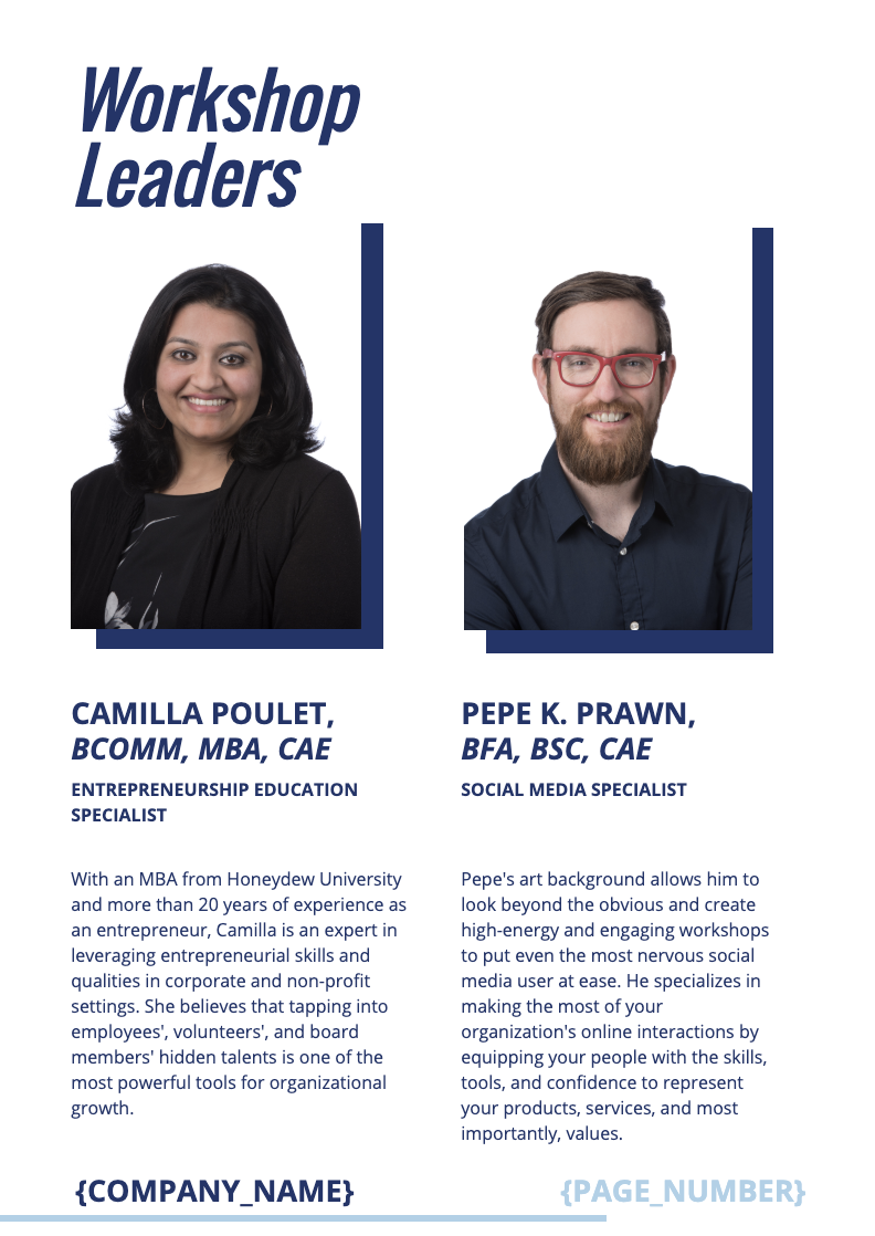 Workshop Proposal Template